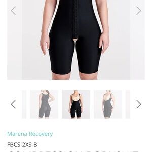 Black Mid-Thigh Shapewear with High-Rise Waist
